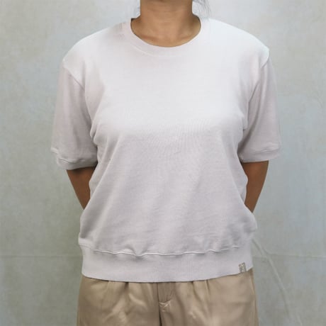AZ-02-001 リネンコットン プレーティングTシャツ：シルバー