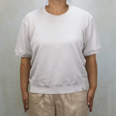AZ-02-001 リネンコットン プレーティングTシャツ：シルバー