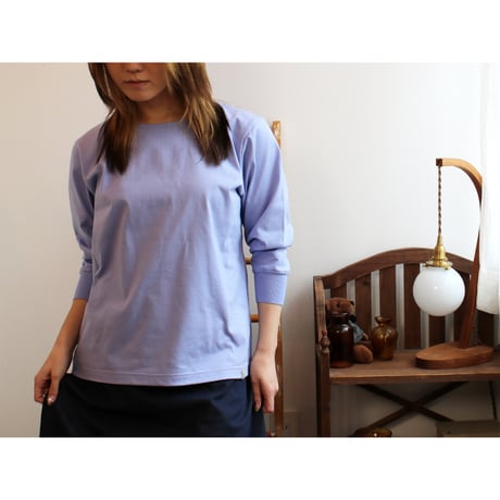 AZ-02-005 七分袖RibreTシャツ：Wisteria