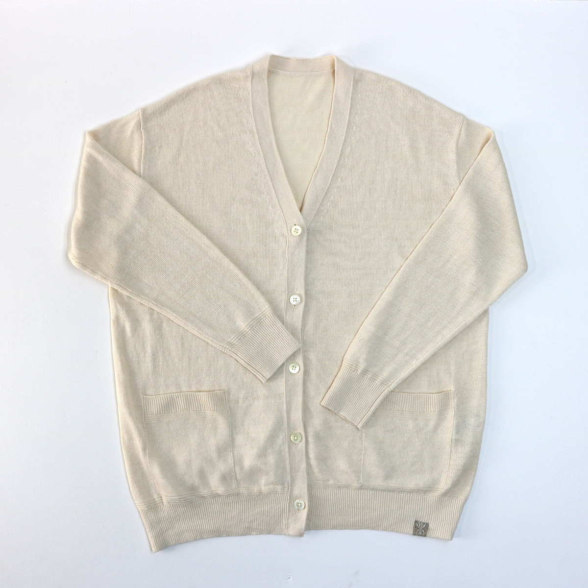 AZ-02-004 リネンカーディガン:Ecru | 亜麻色雑貨店 AZ-02-004 リネンカーディガン:Ecru | 亜麻色雑貨店
