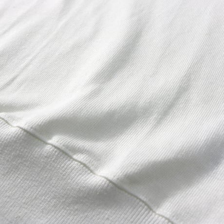 AZ-02-001 リネンコットン プレーティングTシャツ：ホワイト