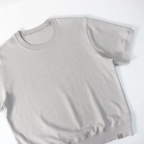 AZ-02-001 リネンコットン プレーティングTシャツ：シルバー