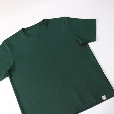 AZ-02-002 インド超長綿 半袖Tシャツ：フォレストグリーン