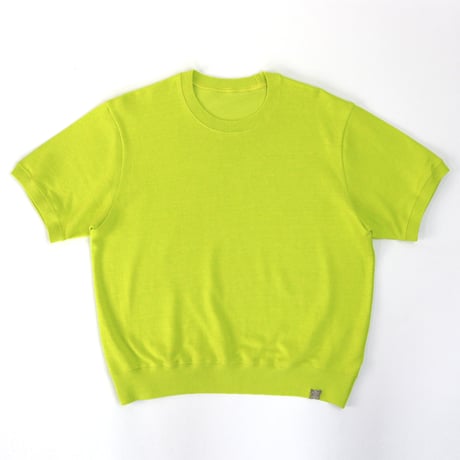 AZ-02-001 リネンコットン プレーティングTシャツ：ライム