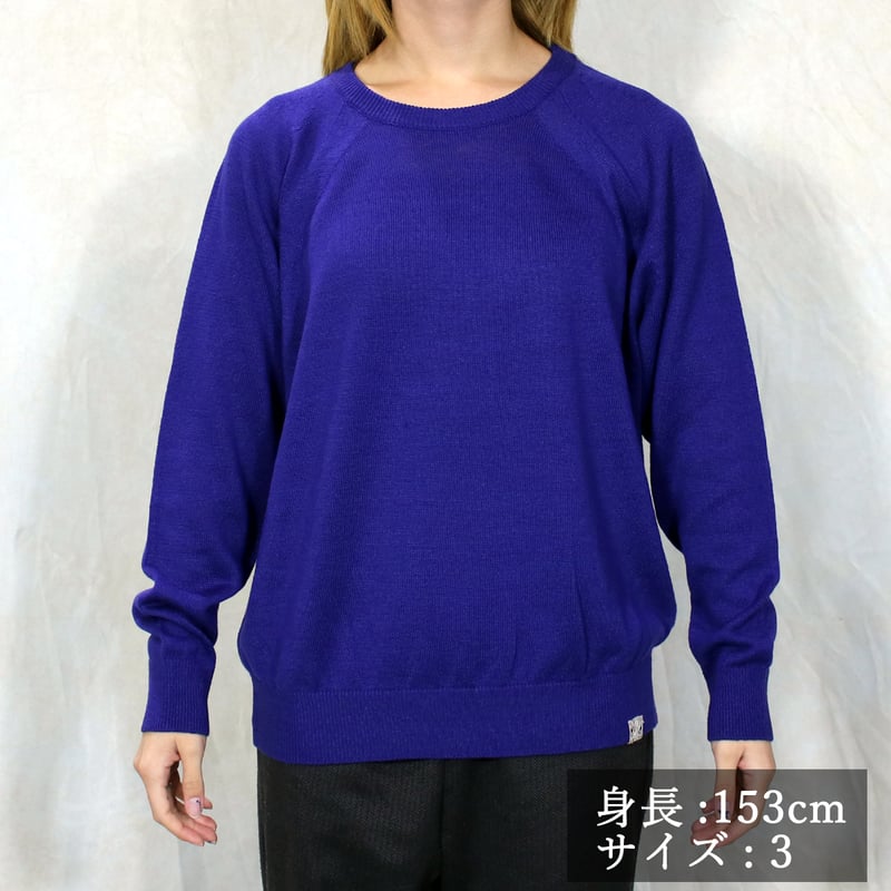 サイズ2 マーティーアンドサンズ カシミヤプルオーバー ブルー AZ-02-003 ウールリネン プルオーバー：Pansy | 亜麻色雑貨店