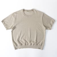 AZ-02-001 リネンコットン プレーティングTシャツ：アッシュ