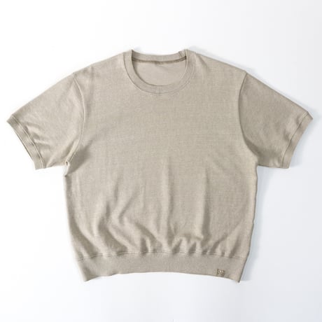 AZ-02-001 リネンコットン プレーティングTシャツ：アッシュ