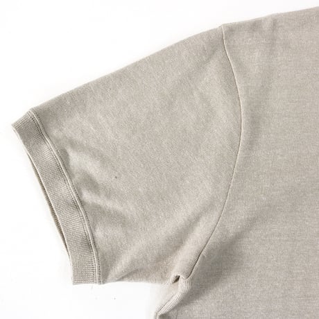 AZ-02-001 リネンコットン プレーティングTシャツ：アッシュ