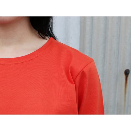 AZ-02-005 七分袖RibreTシャツ：Poinsechia