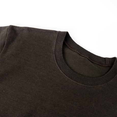 AZ-02-001 リネンコットン プレーティングTシャツ：チャコール