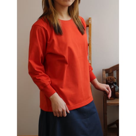 AZ-02-005 七分袖RibreTシャツ：Poinsechia