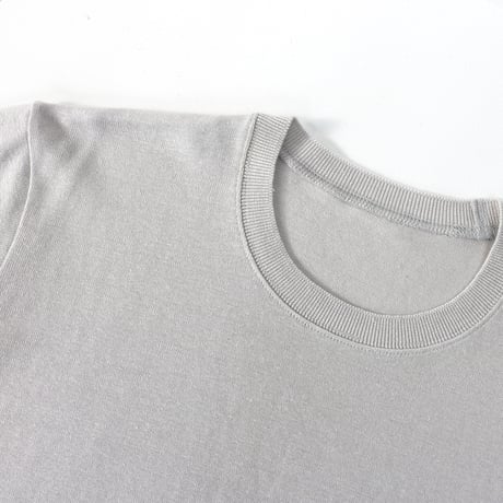 AZ-02-001 リネンコットン プレーティングTシャツ：シルバー