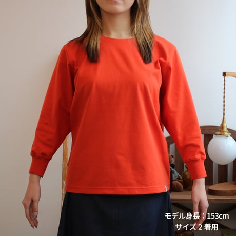 AZ-02-005 七分袖RibreTシャツ：Poinsechia