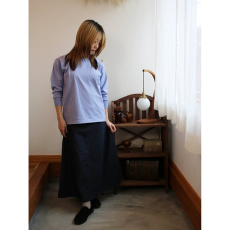 AZ-02-005 七分袖RibreTシャツ：Wisteria