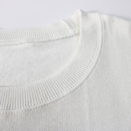 AZ-02-001 リネンコットン プレーティングTシャツ：ホワイト