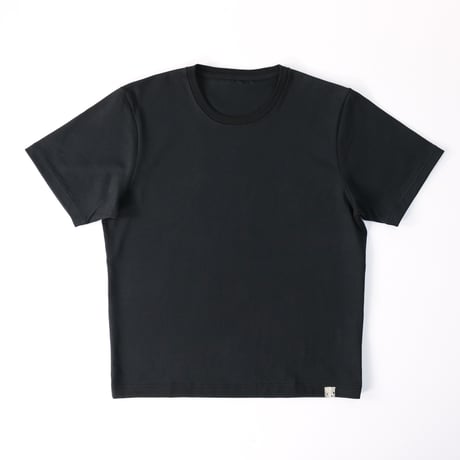 AZ-02-002 インド超長綿 半袖Tシャツ：ブラック