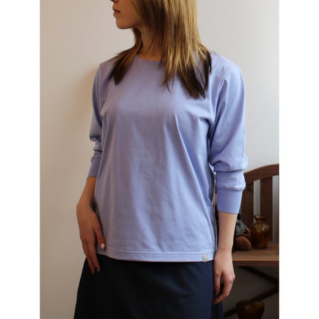 AZ-02-005 七分袖RibreTシャツ：Wisteria