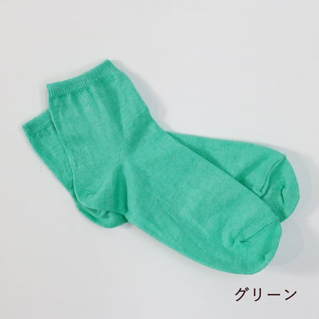 AZ-01-001 リネン クルーソックス