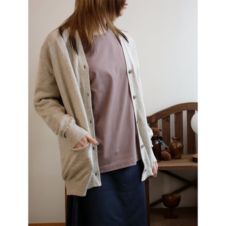 AZ-02-005 七分袖RibreTシャツ：Mocha