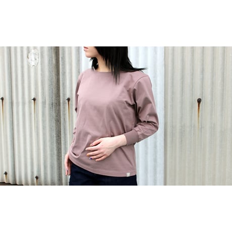 AZ-02-005 七分袖RibreTシャツ：Mocha