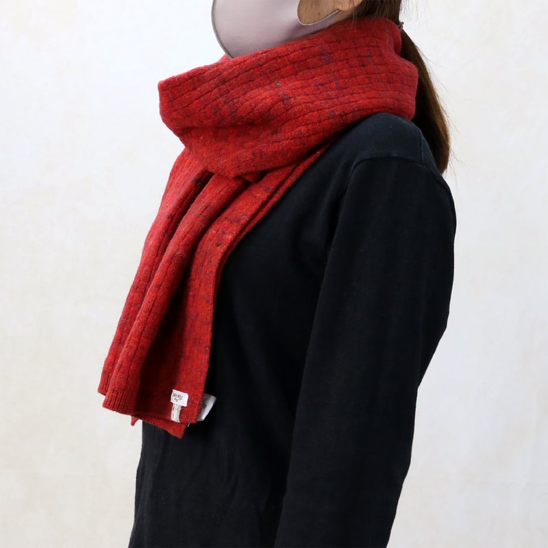 AZ-01-002 LORCA ギンガムチェック柄 マフラー：RED | 亜麻色雑貨店