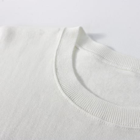 AZ-02-001 リネンコットン プレーティングTシャツ：ホワイト