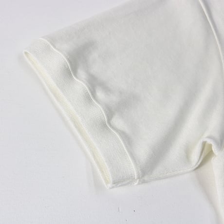 AZ-02-001 リネンコットン プレーティングTシャツ：ホワイト