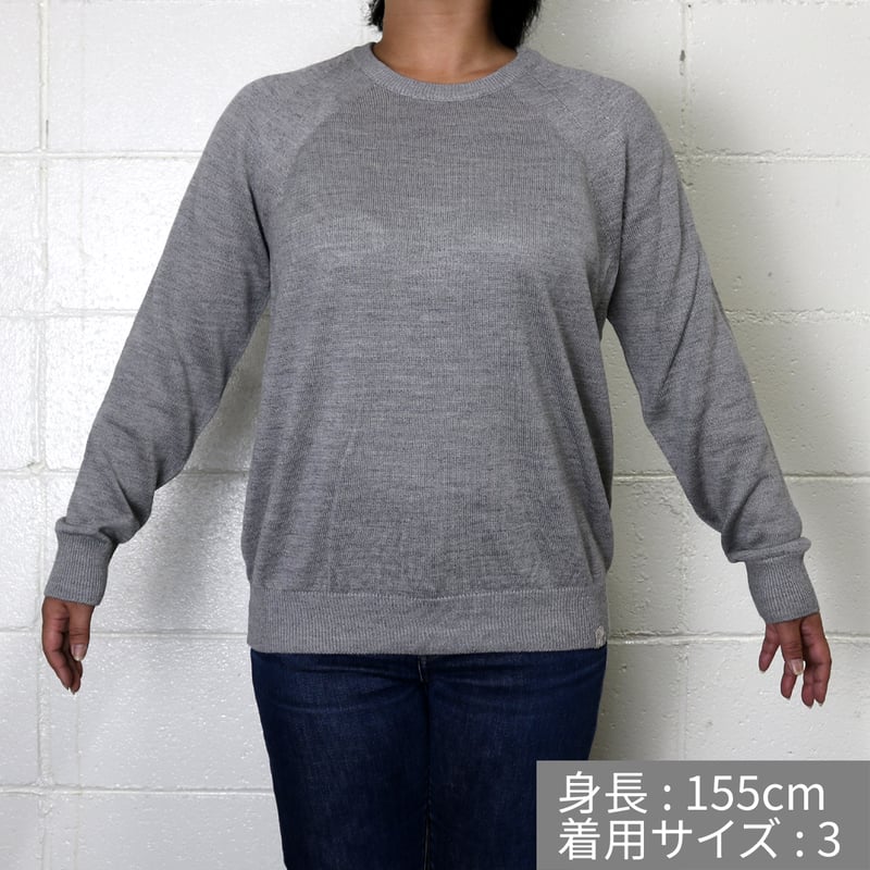 AZ-02-003 ウールリネン プルオーバー:Grey | 亜麻色雑貨店 AZ-02-003 ウールリネン プルオーバー:Grey | 亜麻色雑貨店