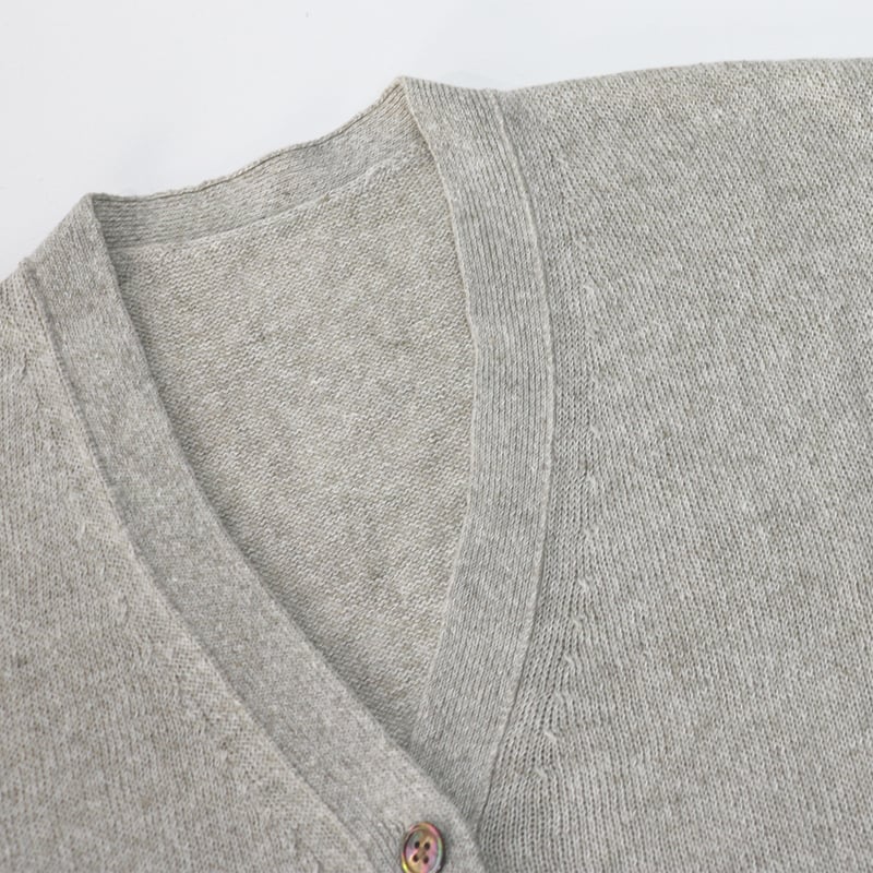 AZ-02-004 リネンカーディガン:Natural/Off | 亜麻色雑貨店 AZ-02-004 リネンカーディガン:Natural/Off | 亜麻色雑貨店