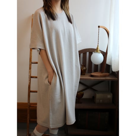 AZ-02-007 リネンコットン モモンガワンピース：flax