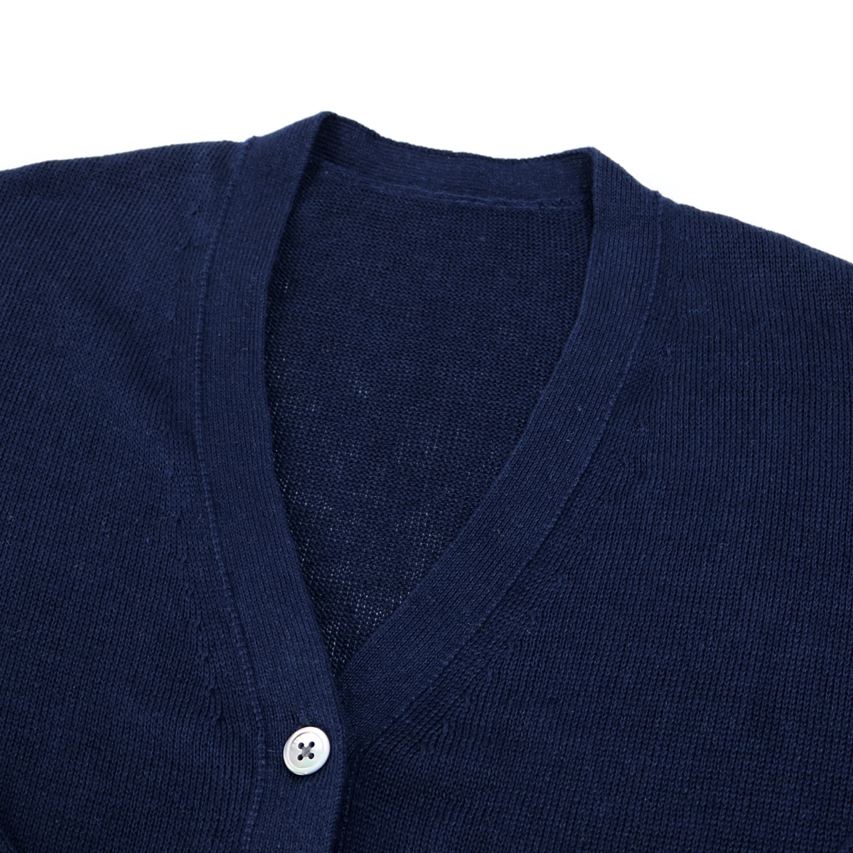 AZ-02-004 リネンカーディガン：Ultramarine | 亜麻色雑貨店