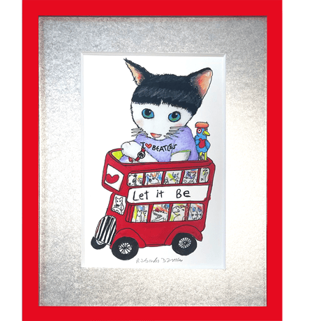 POP UP BUS  JONGO  LET IT BE（版画・版上サイン）
