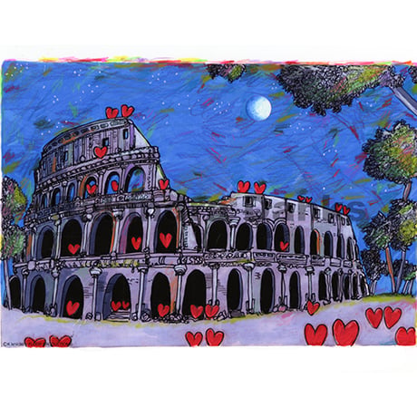 HEARTS IN ROME（版画・版上サイン）