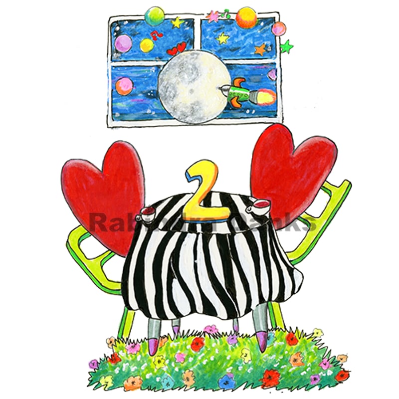 絵画 HAPPY 2 HEART 2 HEART（版画・版上サイン） | RabindraDanks SHOP