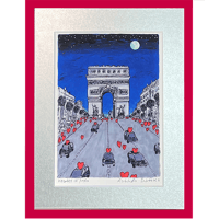HEARTS IN PARIS（版画・版上サイン）