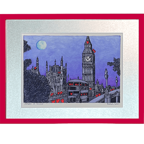 HEARTS IN LONDON（版画・版上サイン）
