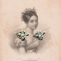 shiny leaf earrings