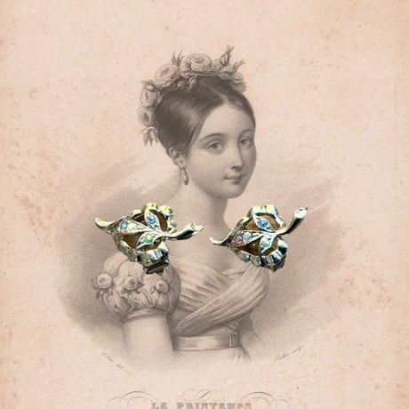 shiny leaf earrings