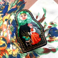 Hand painting vintage jewelry box（1980's)