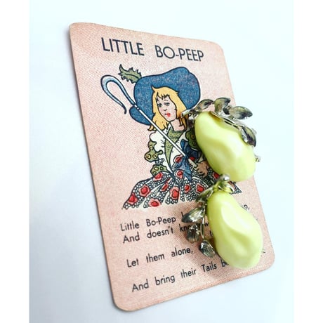 BSK Signed vintage fruit clip on earring  ( 1960s )