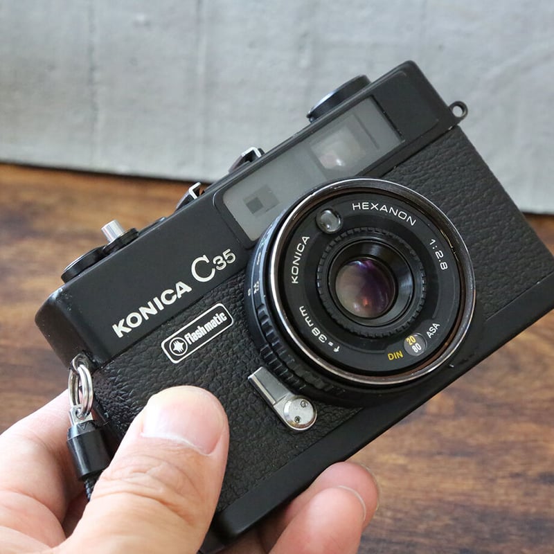 KONICA】 C35 Flash matic フィルムカメラ（分解整備済・ブラック