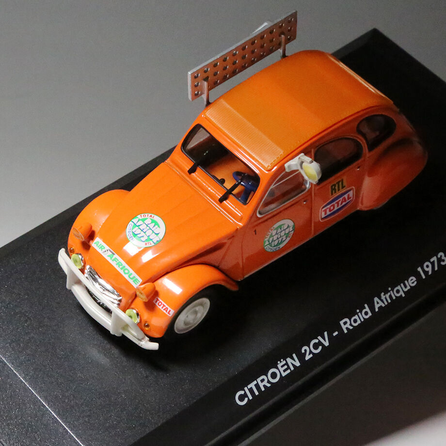 RARE TOP ! JOUET VINTAGE MACAU Toys 1:32 ? - CITROEN 2CV RAID AFRIQUE 1973
