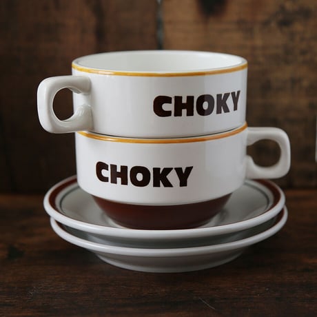 【CHOKY 】スタッキングマグカップ & ソーサー
