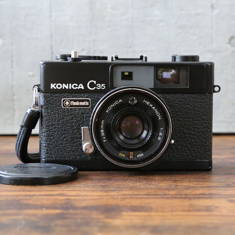 KONICA】 C35 Flash matic フィルムカメラ（分解整備済・ブラック
