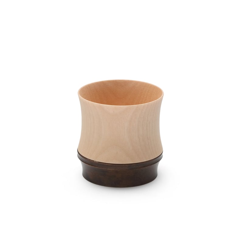 技のこわけ】福分けぐい呑み kisen short BAMBOO アースブラウン | mic
