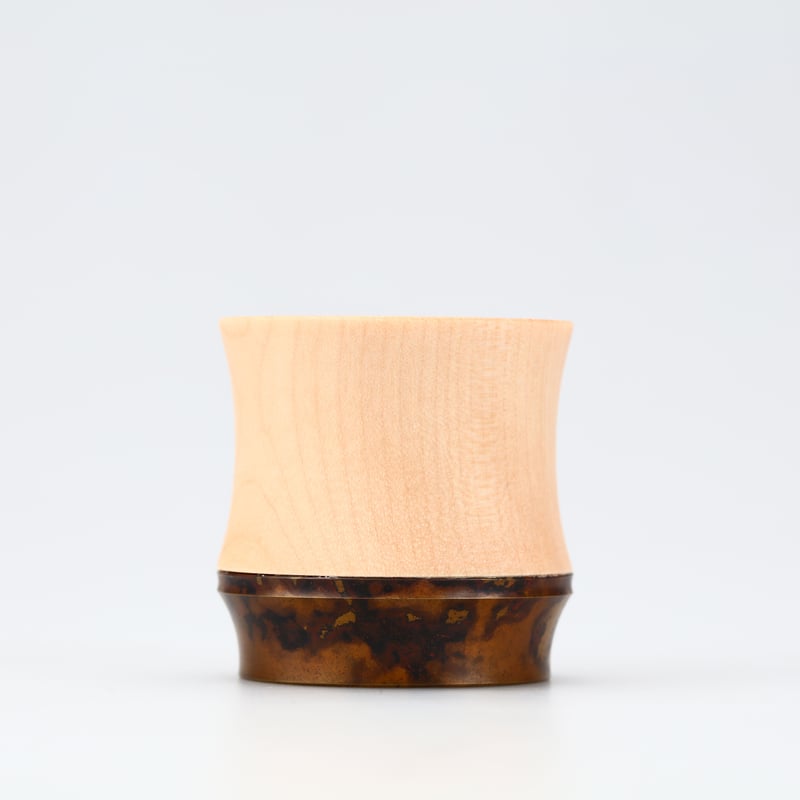 技のこわけ】福分けぐい呑み kisen short BAMBOO アースブラウン | mic