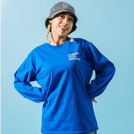 cherry logo l/s tee (royal blue)