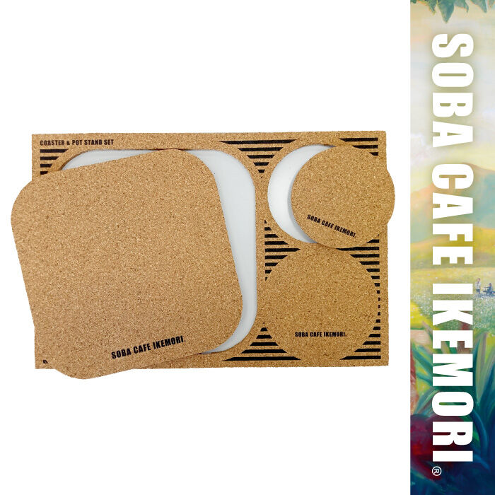 aaa　ROCKS! SUSHI コースター SOBA CAFE IKEMORI コースター&鍋しきセット | 池森そば 公式ショップ