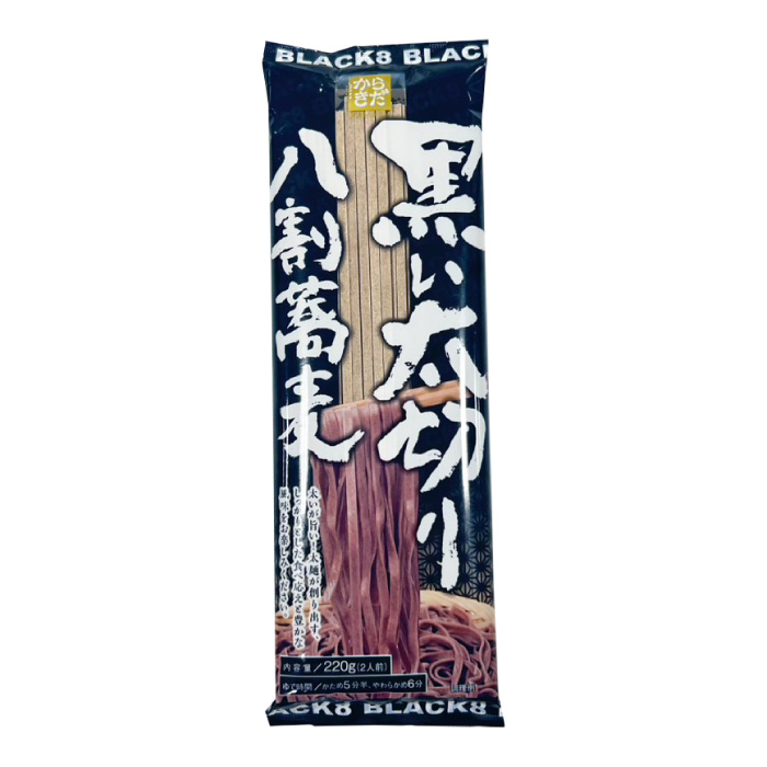 D-122 黒い太切り八割そば【長野】 | 池森そば 公式ショップ