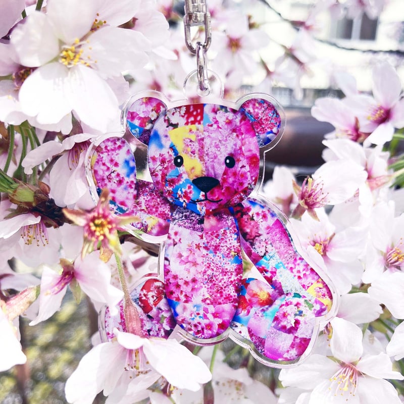 キーホルダー | Sakura Quilted Teddy Bear | MIKA NINAG